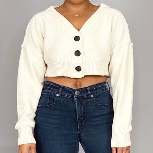 Cropped Cream Sweater